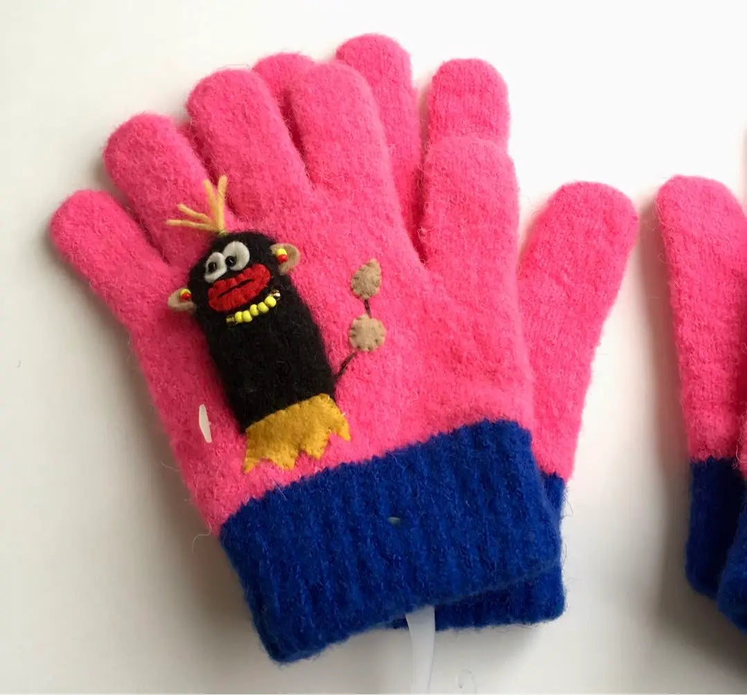 Guantes retro vintage, 2 juegos, color rosa y azul, Chibikuro Sambo para niños