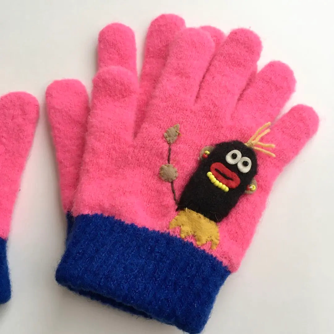 Guantes retro vintage, 2 juegos, color rosa y azul, Chibikuro Sambo para niños