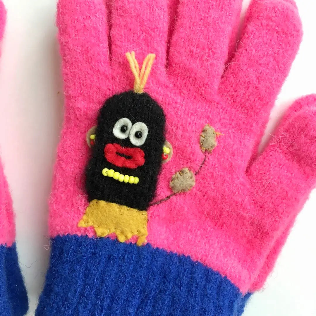 Vintage Retro Gloves 2 Sets Pink Blue Chibikuro Sambo Kids