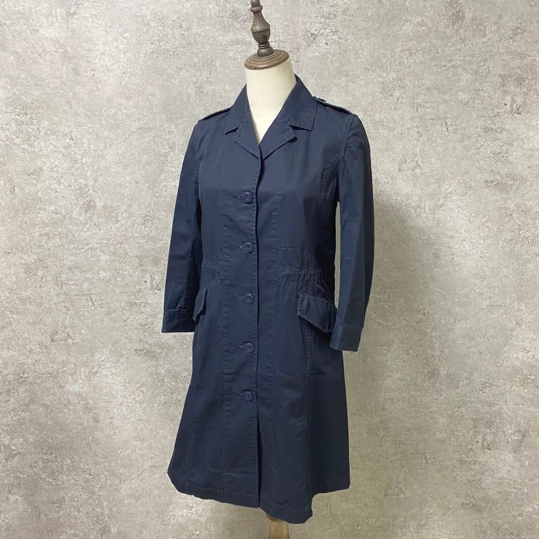 Framework/Spring Coat/36/Long 100% Cotton Made in Japan Navy