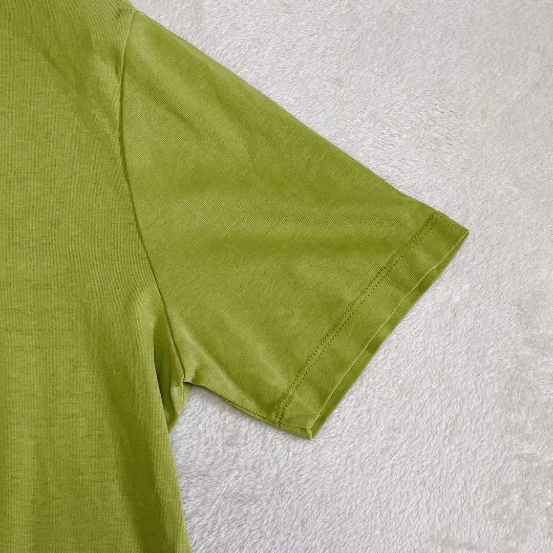 [Natural Store Karov] Short-sleeved cut-and-sew T-shirt, green [Made in Japan]