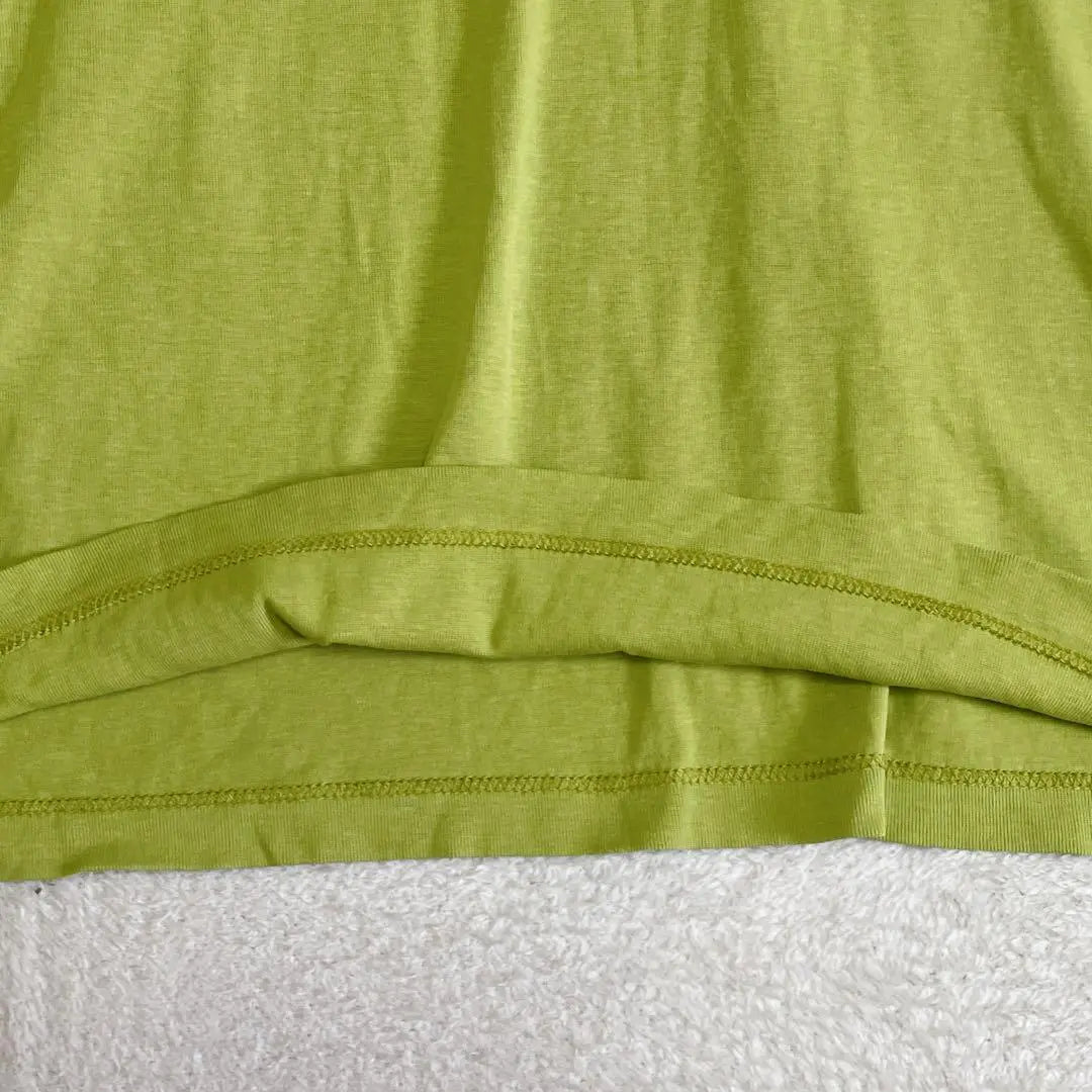 [Natural Store Karov] Short-sleeved cut-and-sew T-shirt, green [Made in Japan]