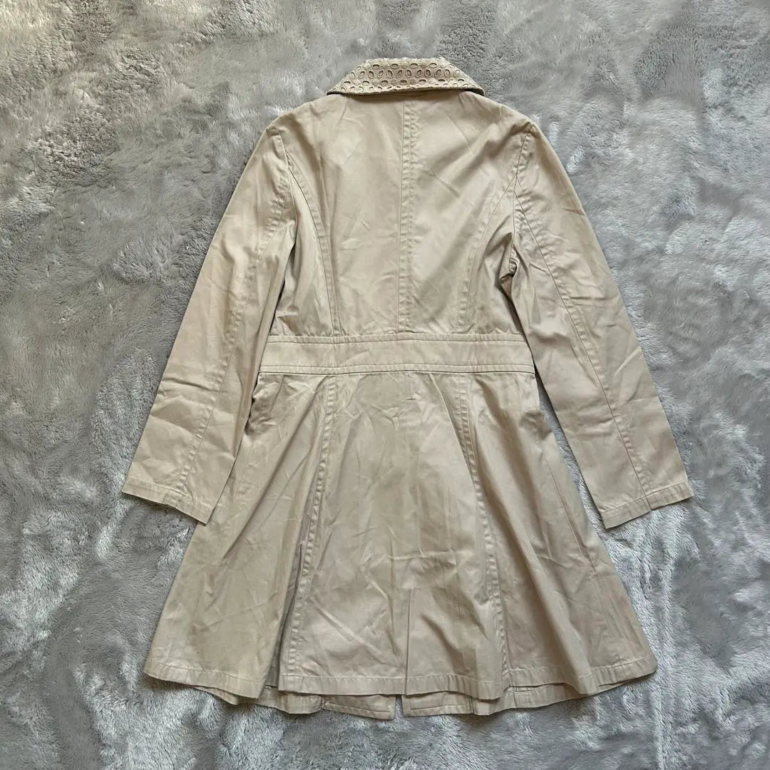 JILL STUART Trench coat beige P a line cotton lace