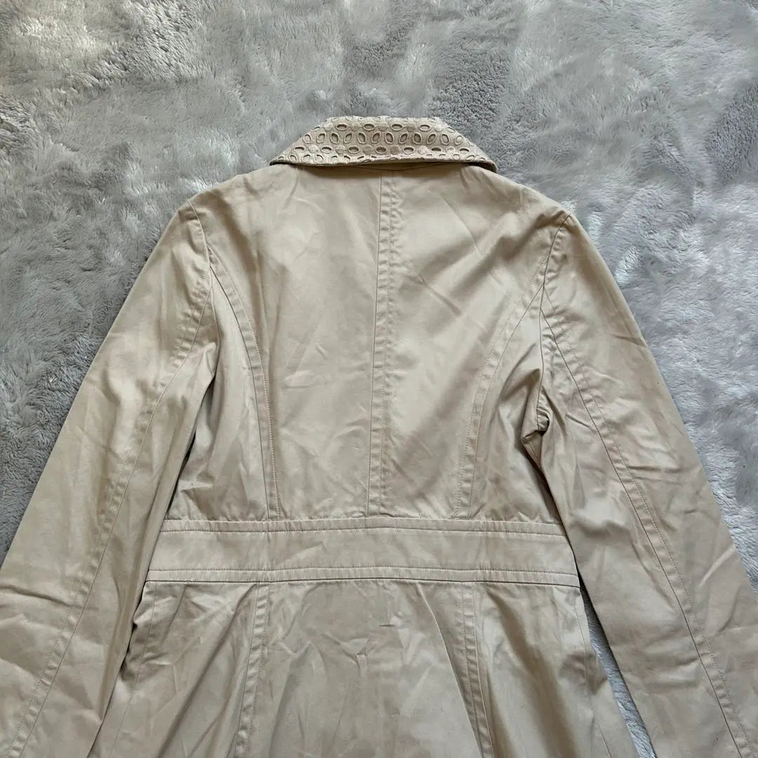 JILL STUART Trench coat beige P a line cotton lace