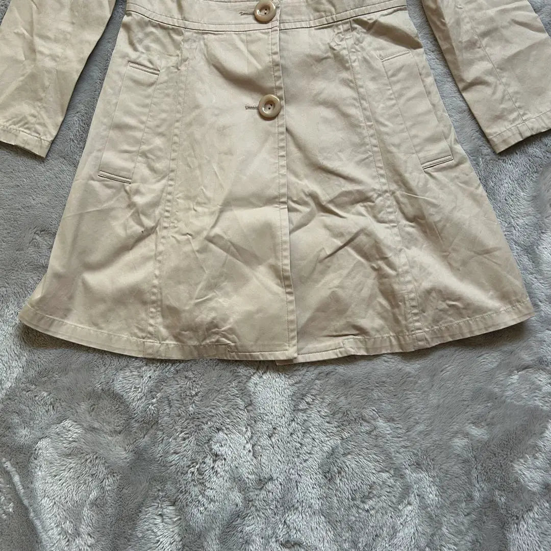 JILL STUART Trench coat beige P a line cotton lace