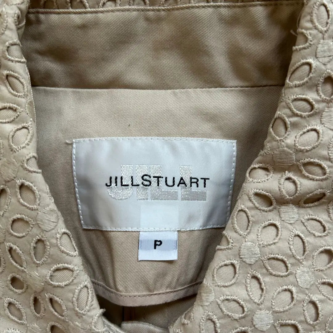 JILL STUART Trench coat beige P a line cotton lace