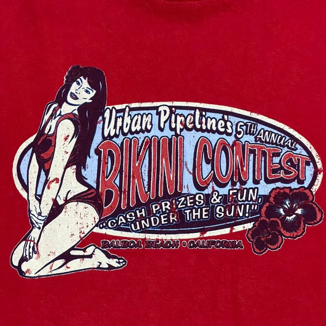 [90s USA made sexy girl bikini T-shirt]