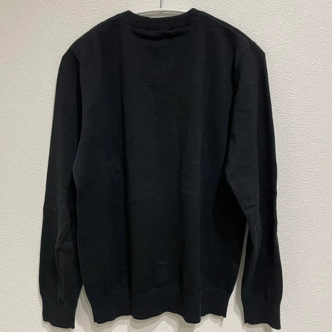 [Chinphone] Men's knit sweater V neck pullover XL black | [チンフォン] メンズ ニット セーター Vネック プルオーバー XL ブラック