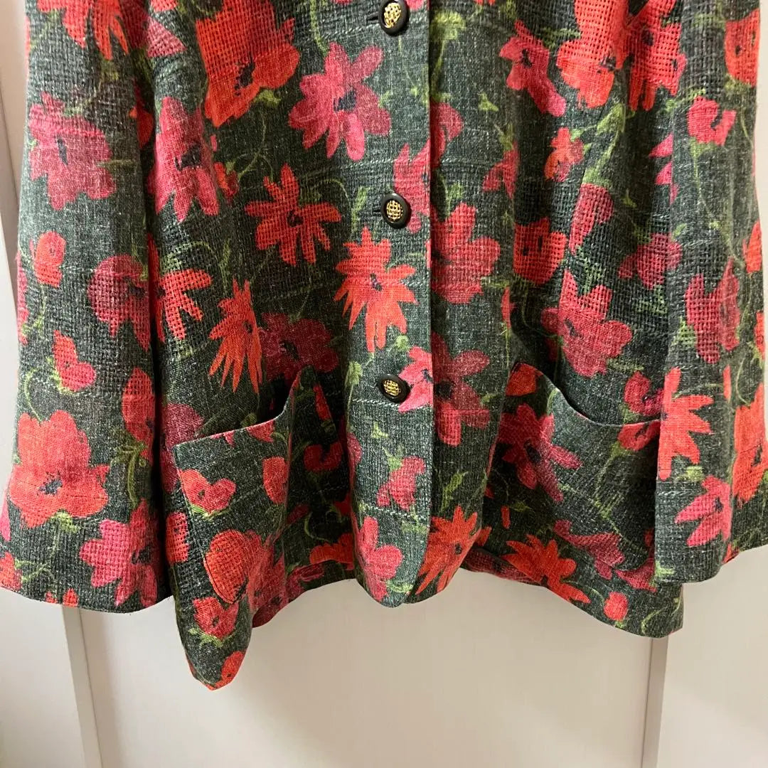 [BelleBalard] Jacket Flower Pattern XL See -through Retro Beauty