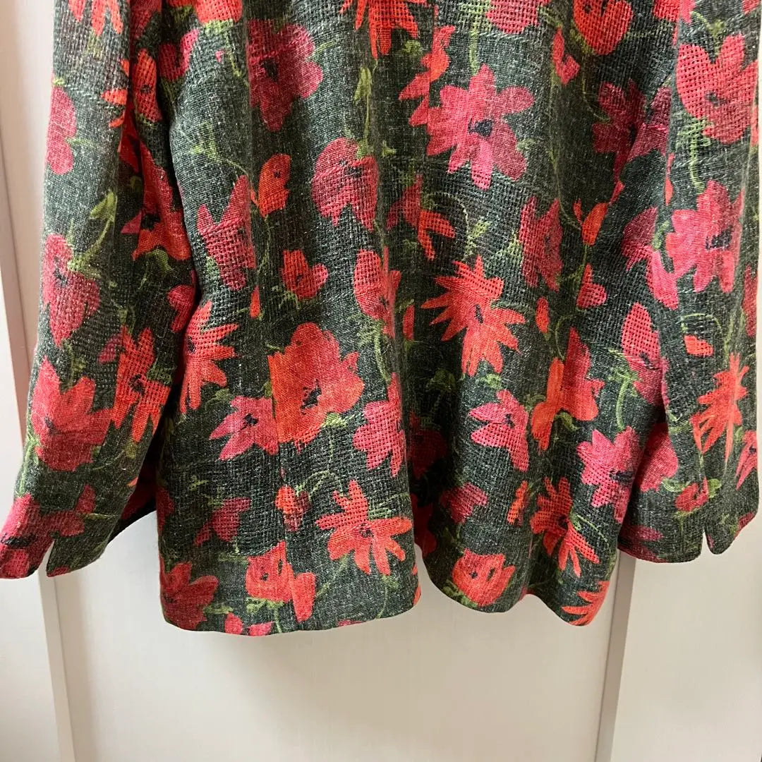 [BelleBalard] Chaqueta con estampado de flores XL Belleza retro transparente | 【BELLEBALARD】 ジャケット 花柄 XL シースルー レトロ 美品