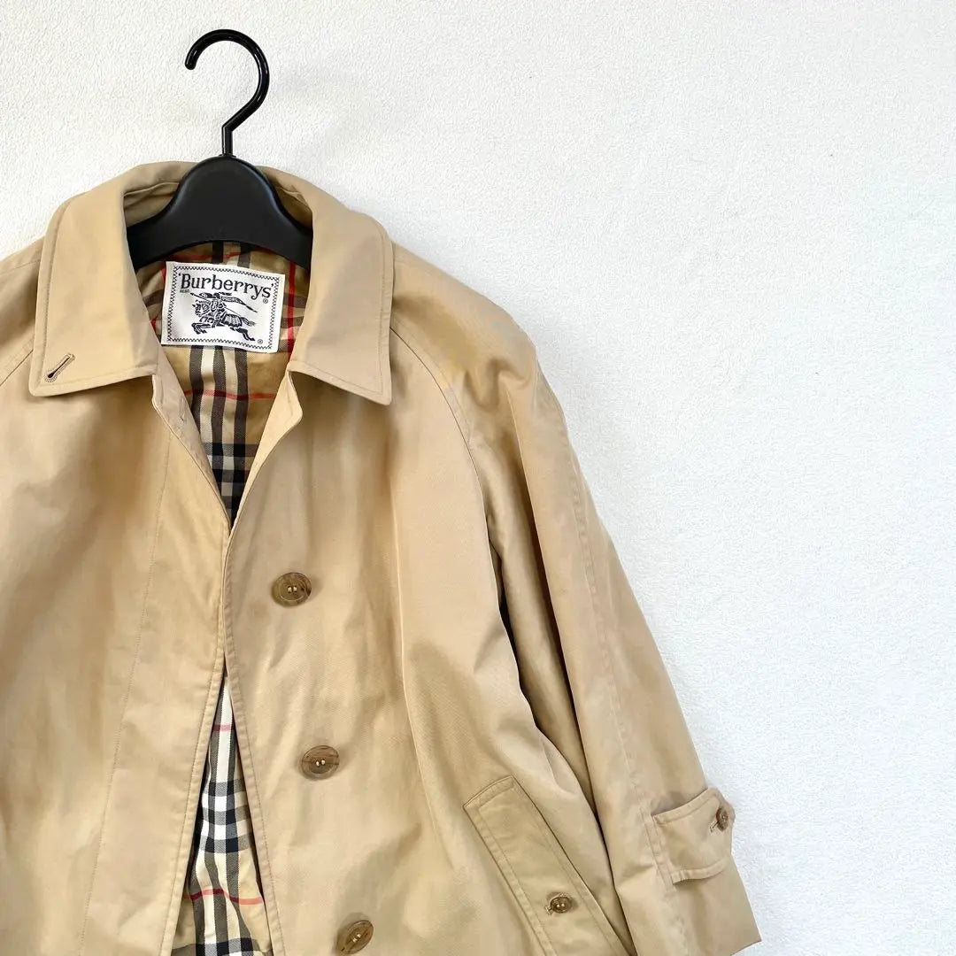 [Good condition] Burberry long trench coat Nova check beige wing white tag