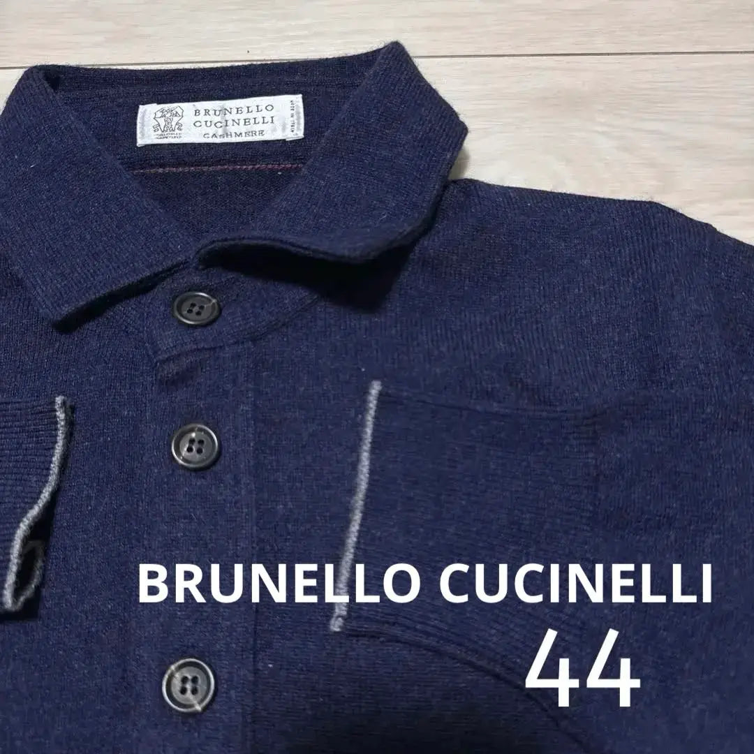 Brand new and unused BRUNELLO CUCINELLI Navy Polo Shirt 44