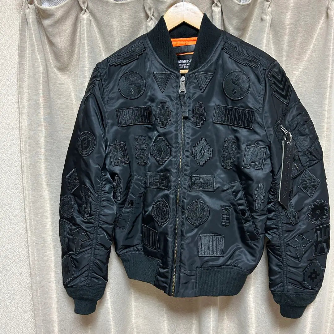 MARCELO BURLON ALPHA patch bomber jacket