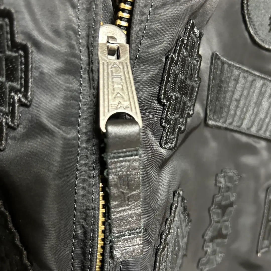 MARCELO BURLON ALPHA patch bomber jacket