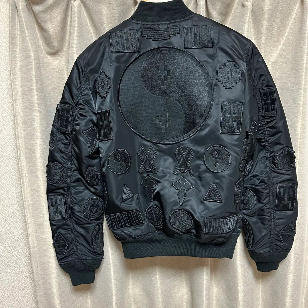 MARCELO BURLON ALPHA patch bomber jacket