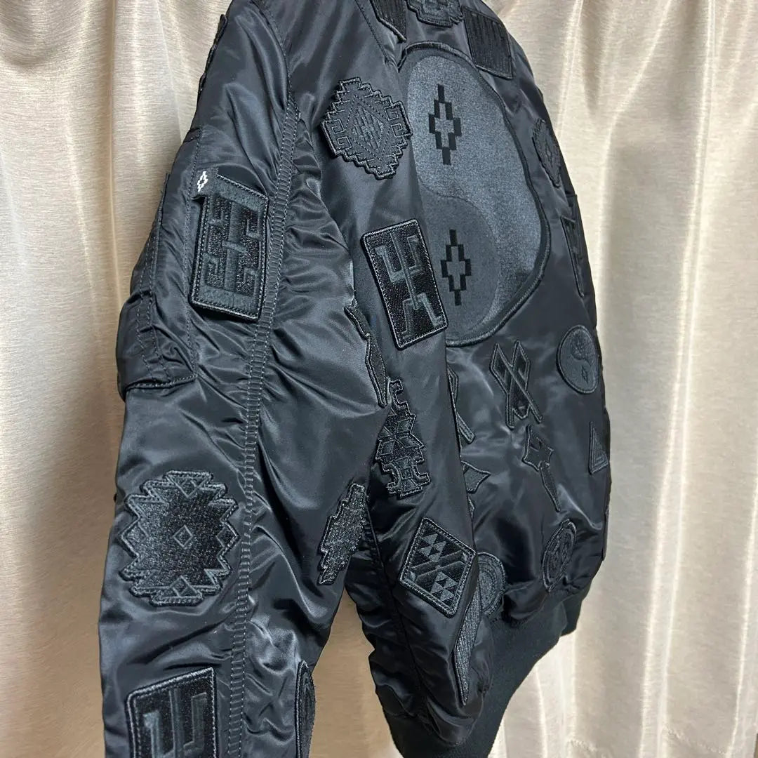 MARCELO BURLON ALPHA patch bomber jacket