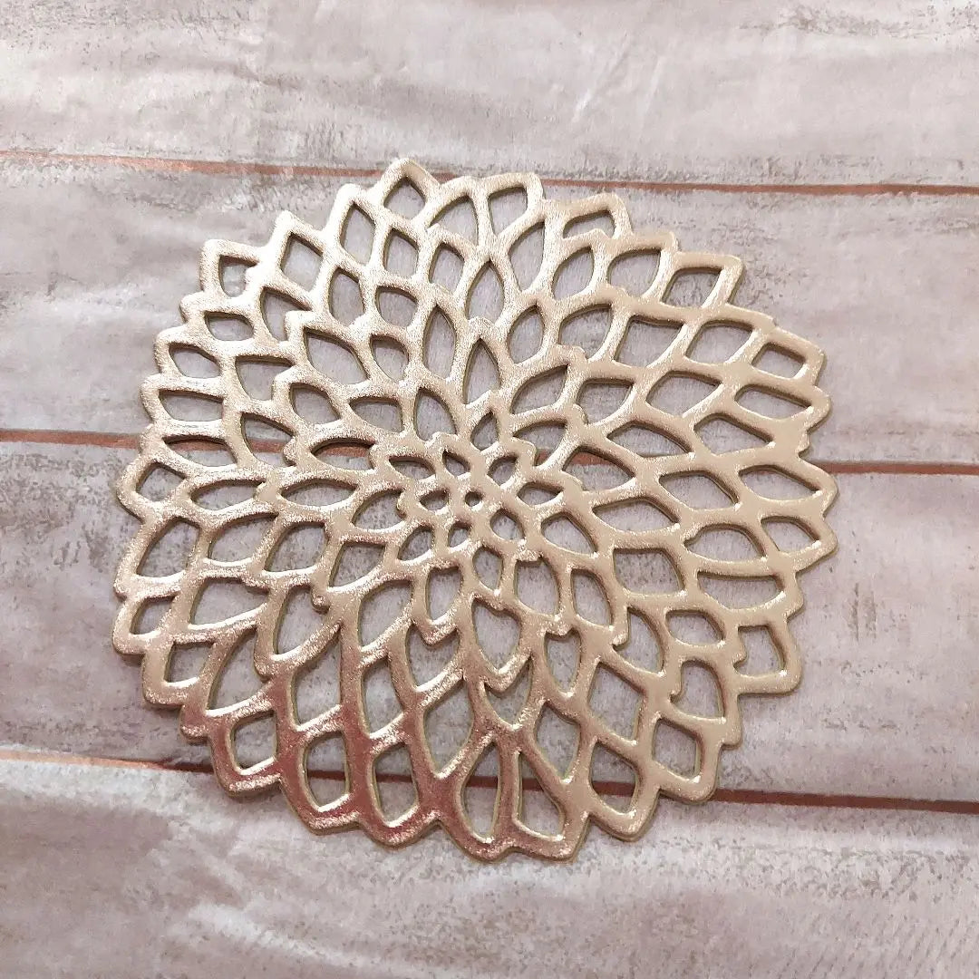 Floral pattern ♥️Plastic coaster Gold ✨ 6 pieces