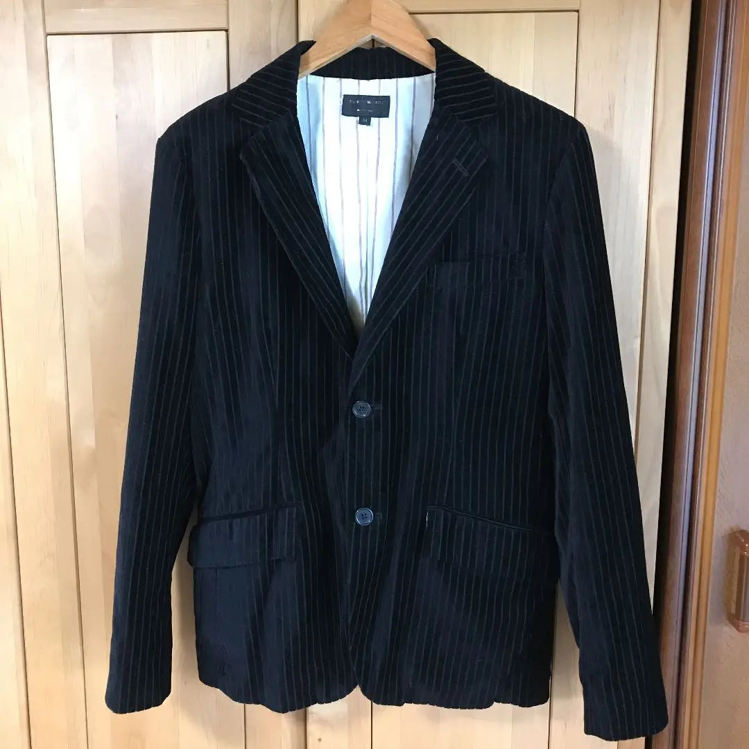 Buy a second-hand clothing store Velvet black striped tailored jacket M