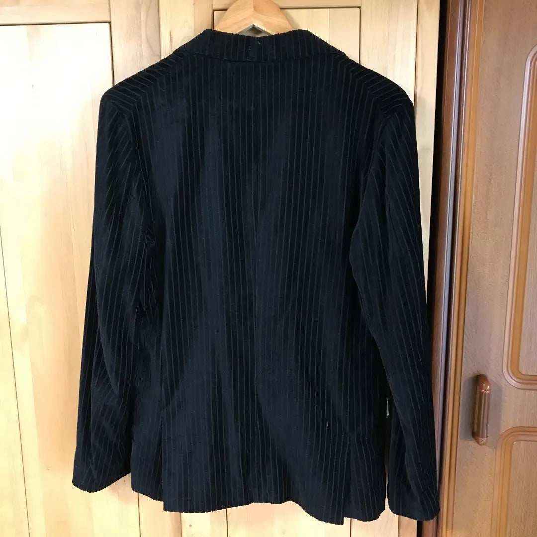 Buy a second-hand clothing store Velvet black striped tailored jacket M