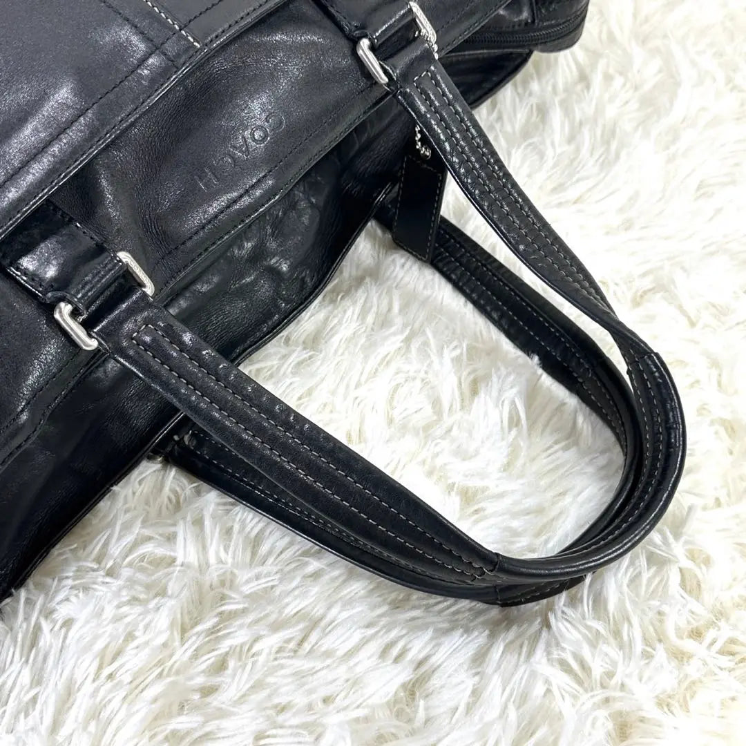 [Good condition] Coach 70673 2way business bag leather black A4 possible large capacity