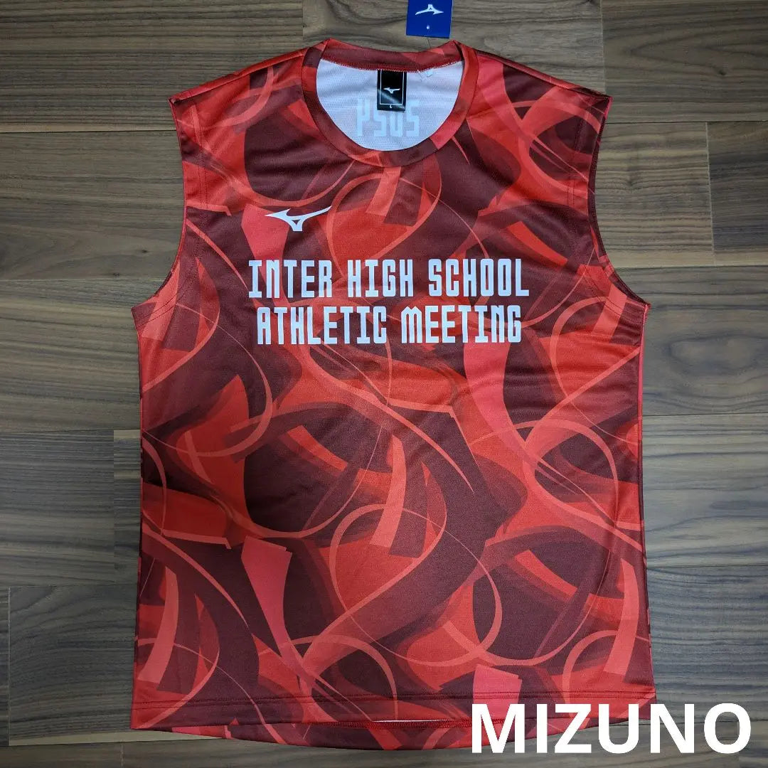 ☆Camiseta sin mangas roja Inter-High MIZUNO Nacional