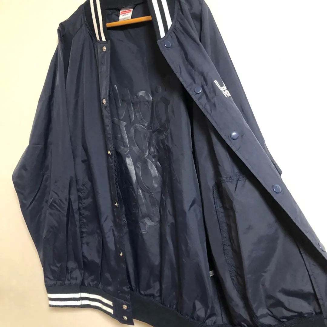 LATE PROJECT Coach Jacket XL Navy Nylon Jacket