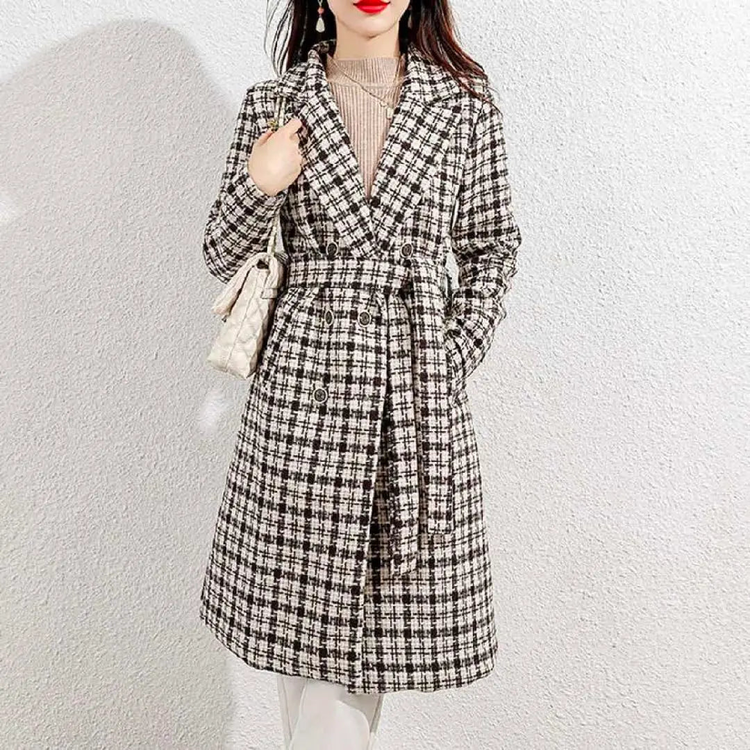 ‼ ️End of March 11th❗️Immediate purchase⭕️Primazel Brown Checkered Chester Coat