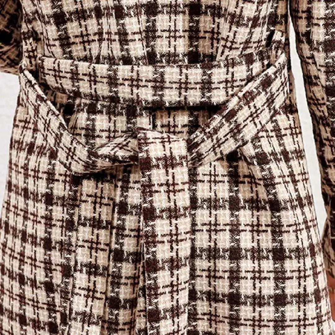 ‼ ️End of March 11th❗️Immediate purchase⭕️Primazel Brown Checkered Chester Coat