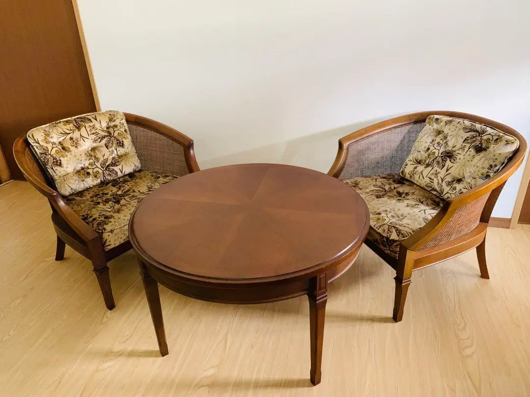 MARUNI Maluni Wooden Wooden Mediterranean Arm Chair 2 Leg Neede Table Set | maruni マルニ木工 地中海 アームチェア 2脚　ニース　テーブルセット