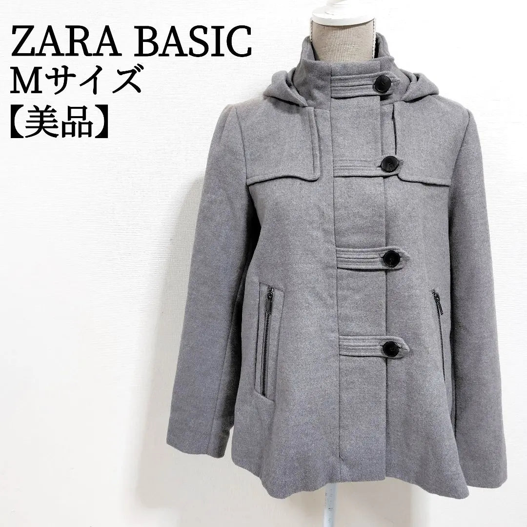 [Beautiful goods] Zarabesic ZARA BASIC with food duffel coat M