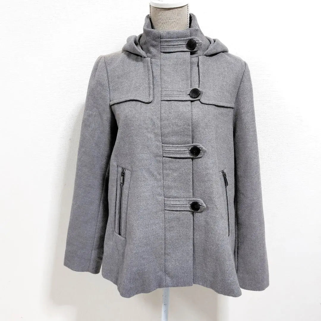 [Beautiful goods] Zarabesic ZARA BASIC with food duffel coat M