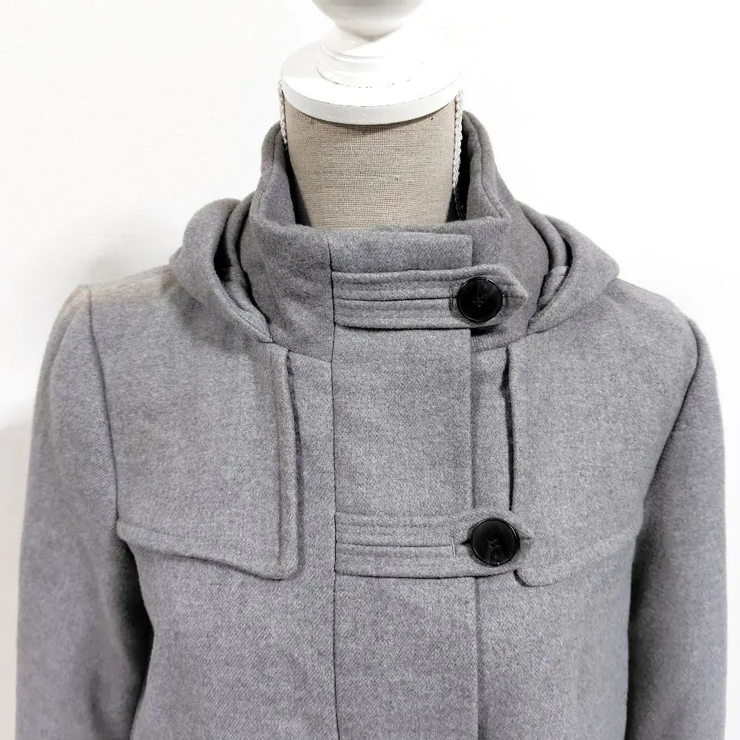 [Beautiful goods] Zarabesic ZARA BASIC with food duffel coat M