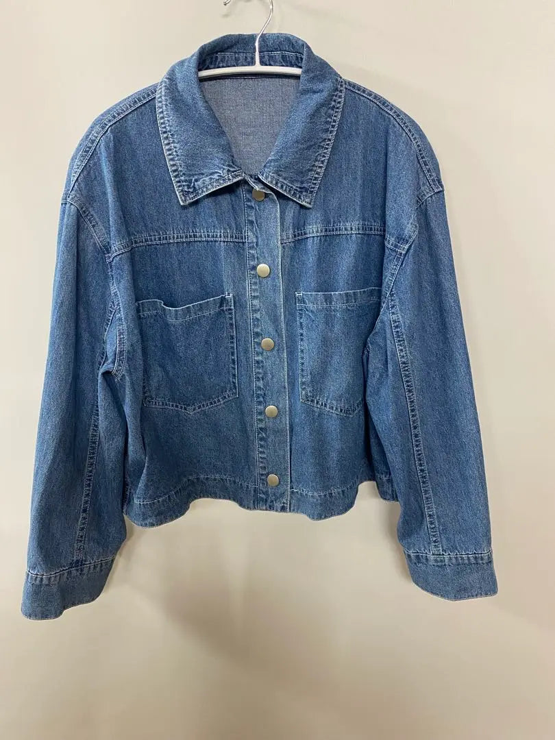 antiqua patterntorso denim jacket free size