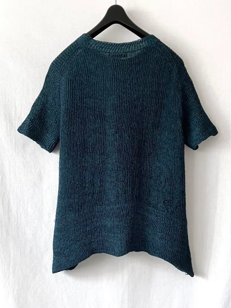 Y'sx Wide Cotton Blend Knit Short Sleeve Yoji Yamamoto