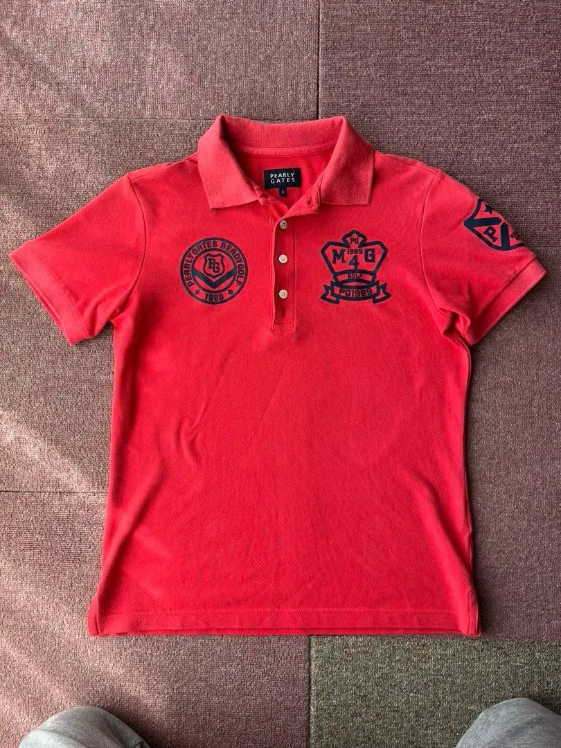 Pearly Gates Polo Shirt Red Size 4