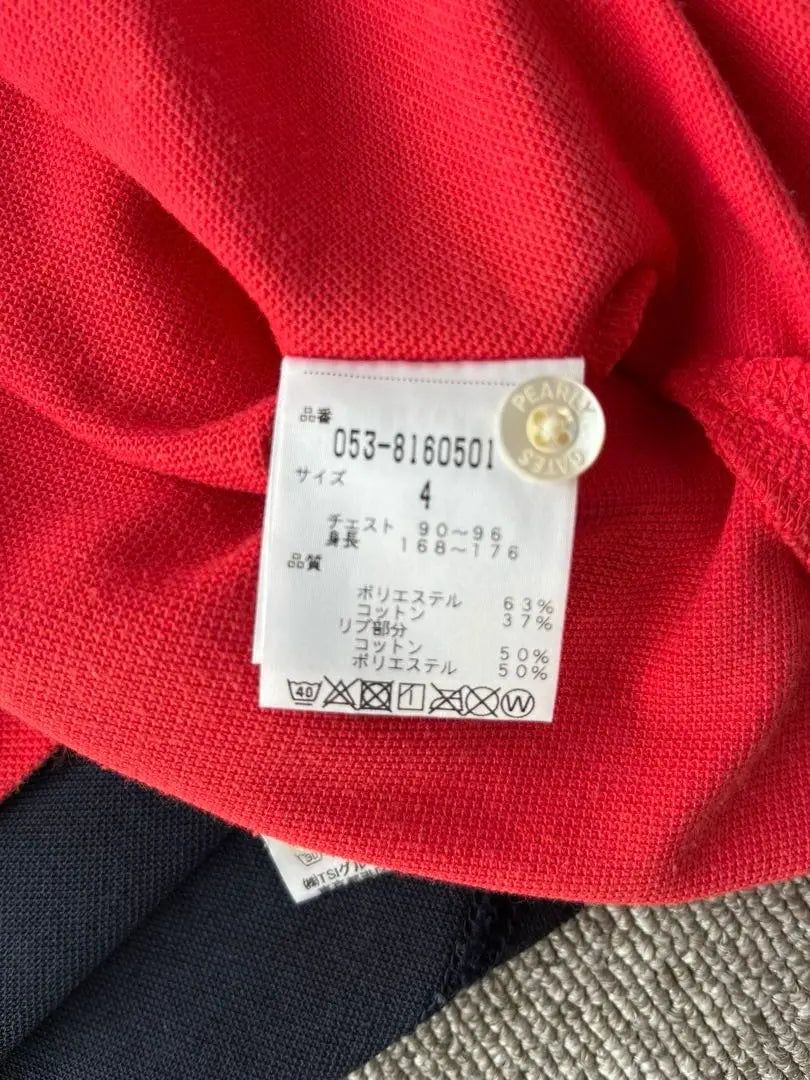 Pearly Gates Polo Shirt Red Size 4