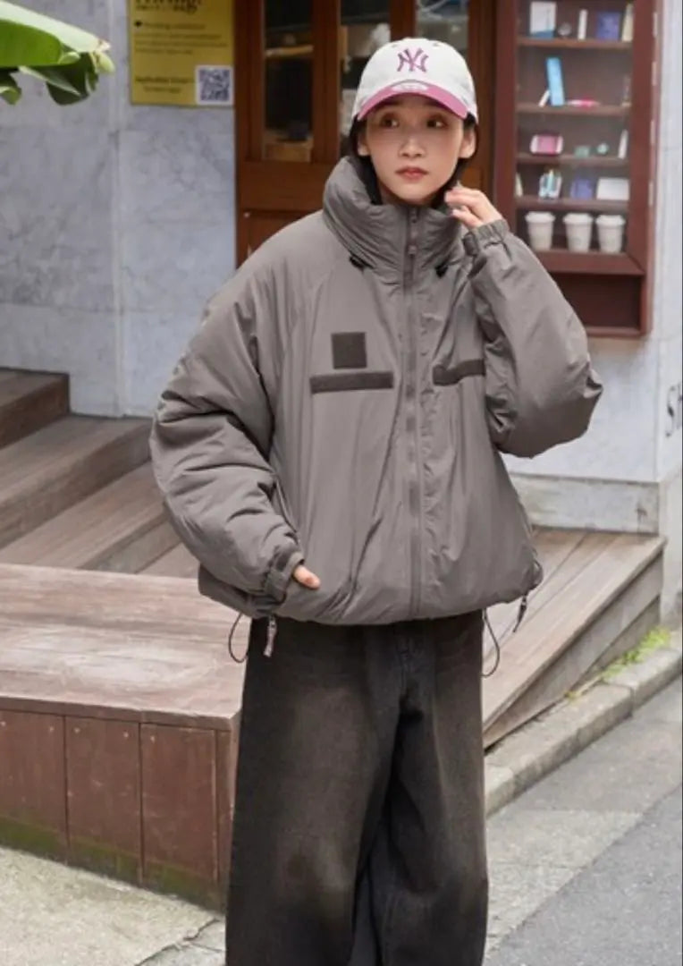 MONO-MART 2WAY Big Silhouett Cotton Jacket Men and Women Mocha L | MONO-MART 2WAY ビッグシルエット 中綿ジャケット　男女兼用　モカL