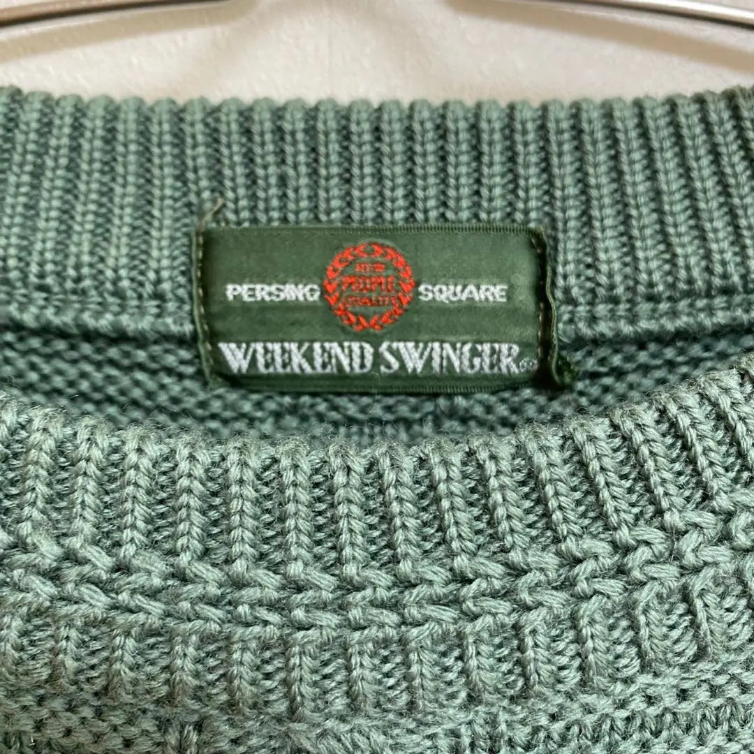 ♪【WEEKEND SWINGER】Knit sweater, round neck, long sleeve hair blend L