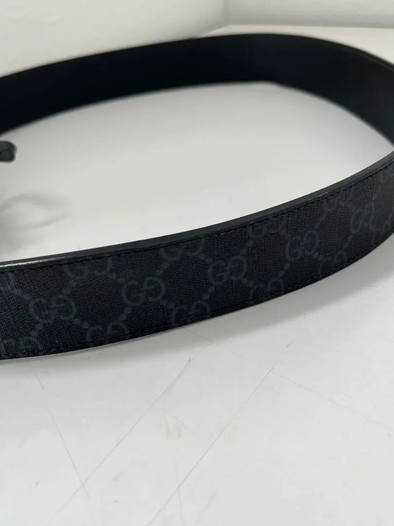 GUCCI Black GG Pattern Belt