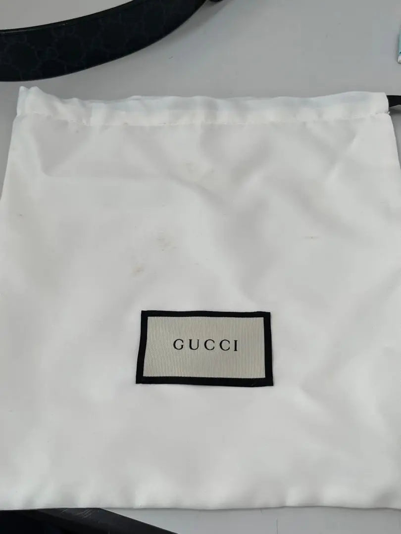 GUCCI Black GG Pattern Belt