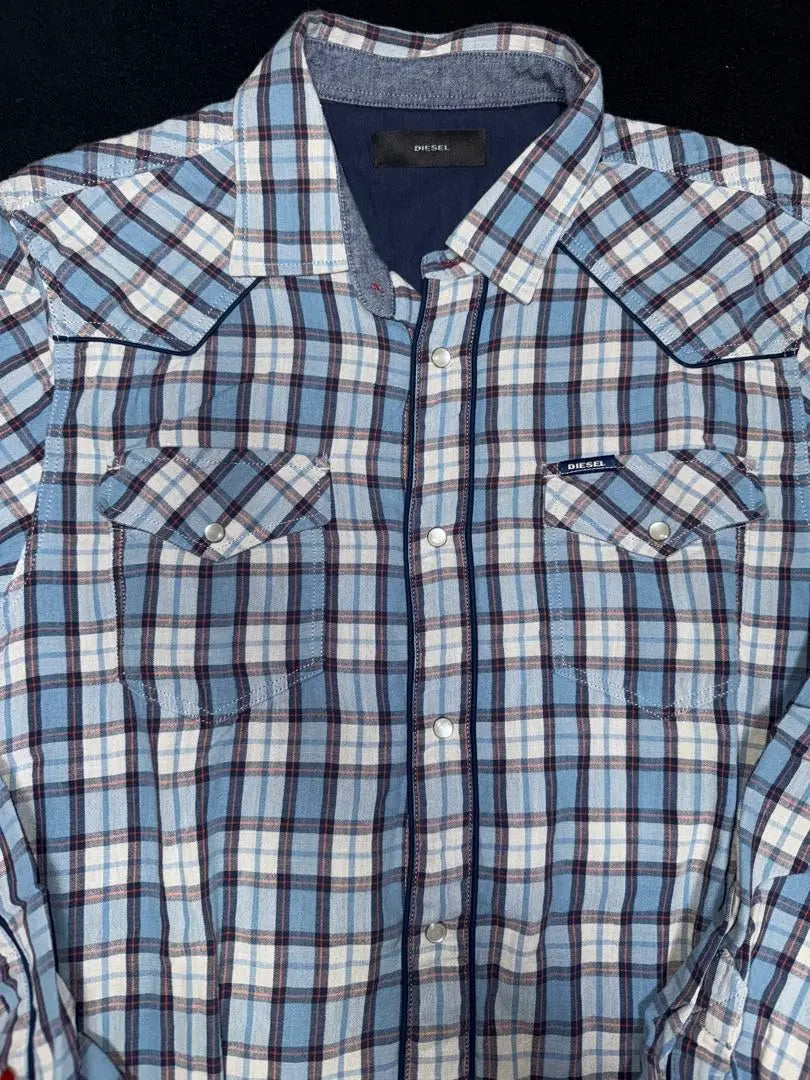 DIESEL Check Pattern Long Sleeve Shirt