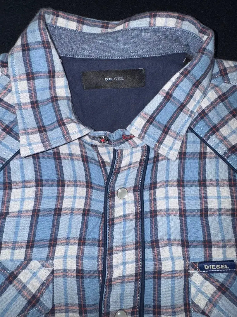 DIESEL Check Pattern Long Sleeve Shirt