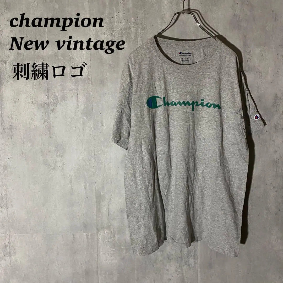 "NEW VINTAGE" CHAMPION Camiseta manga corta logo bordado C-BOY | Campeón de 『Nueva cosecha』 半袖T ゆるだぼ刺繍ロゴC-BOY