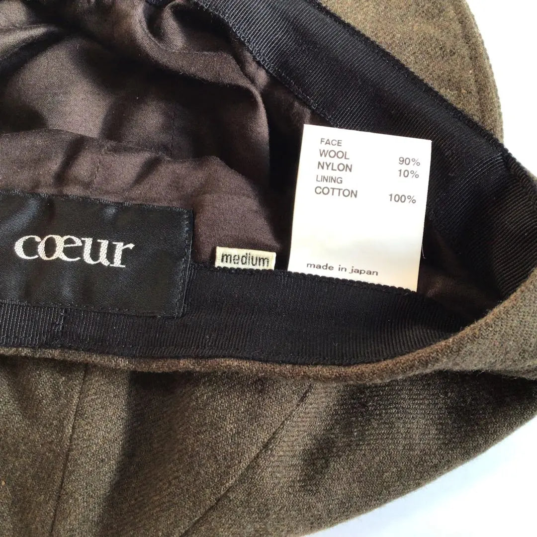 coeur cool casquette hat khaki brown | coeur クール キャスケット 帽子 カーキブラウン