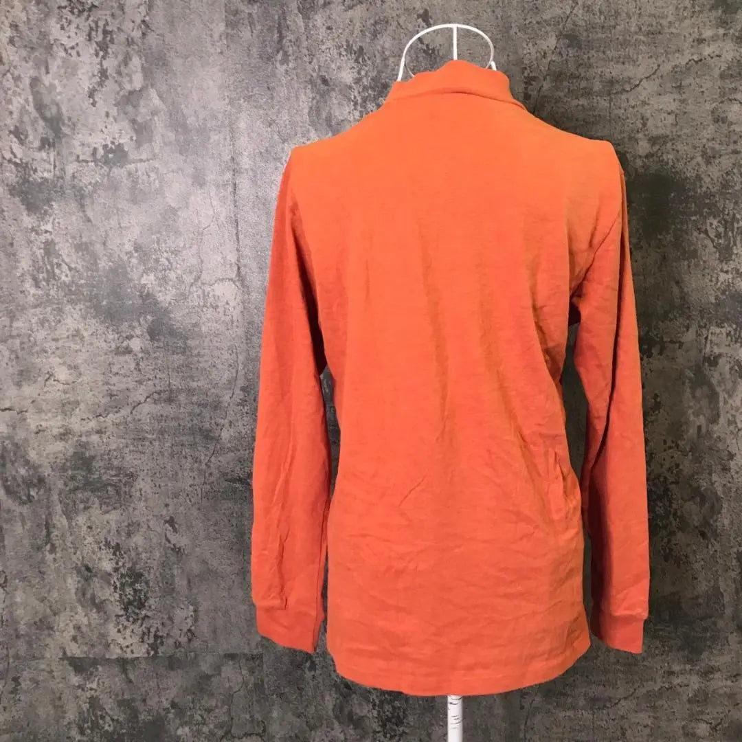 ✨UNIQLO✨ UNIQLO ♡ Cut -sew ♡ Long Sleeve T -shirt ♡ Mock neck ♡ Orange (M)