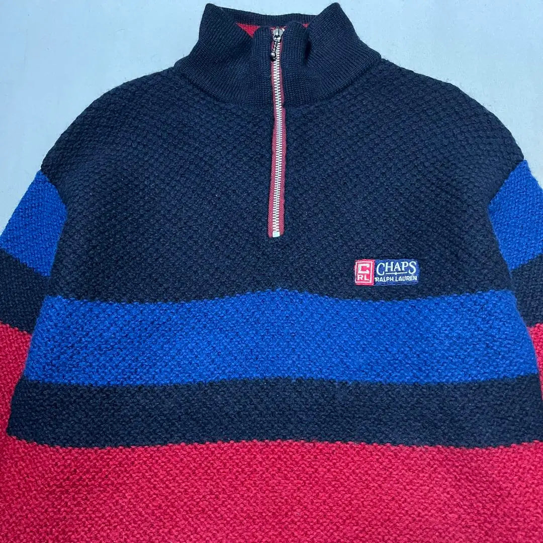 [CHAPS RALPH LAUREN] Half zip knit multi-color