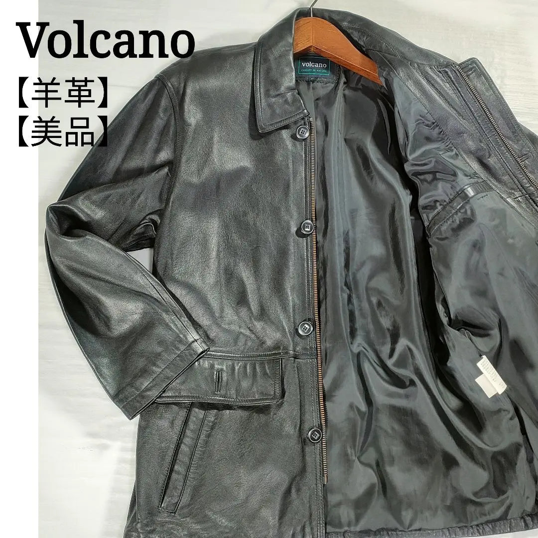 [Good condition] Volcano Adult Men's Soft Comfortable Sheep Leather Lamb Leather Jacket