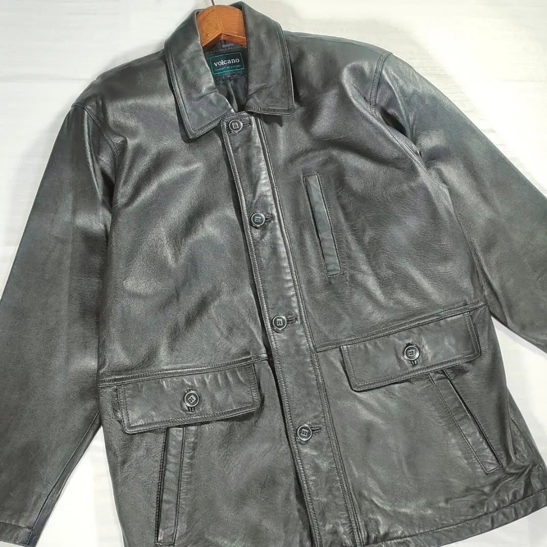 [Good condition] Volcano Adult Men's Soft Comfortable Sheep Leather Lamb Leather Jacket