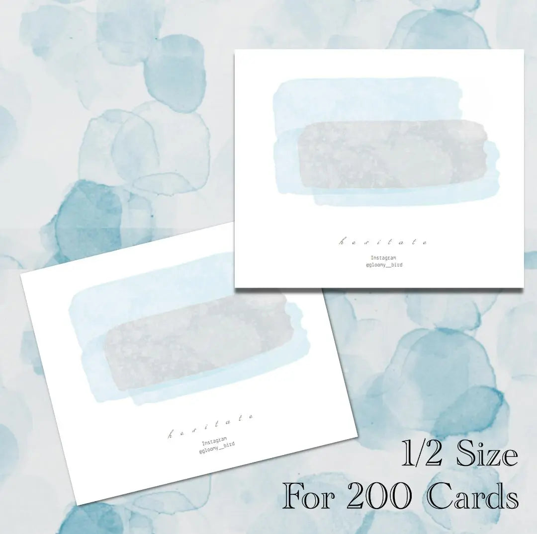 Business card half #229 / Accessory mount / Earrings mount / Shop card Personalized order