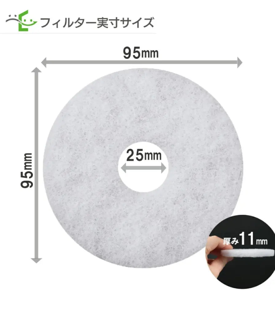 Bakuma Kogyo Compatible Filter φ95 Inner Diameter φ25 55 sheets | バクマ工業　互換フィルター　φ95 内径φ25　55枚